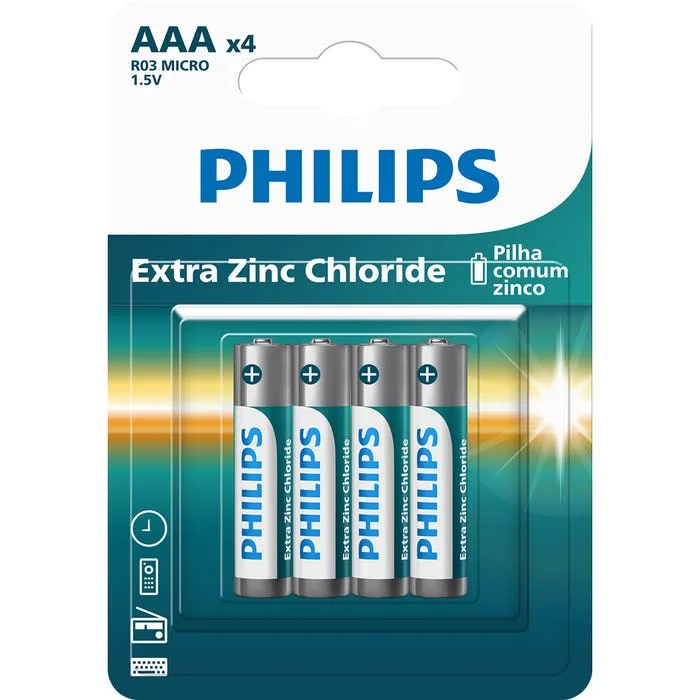 Pilha Aaa - 4 Unidades - Philips