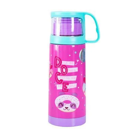 Garrafa Squeeze Termica 460ml Com Caneca