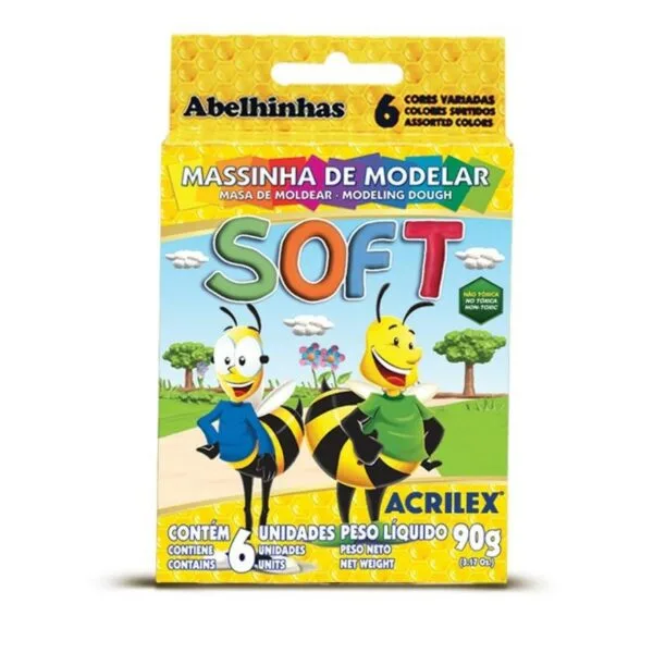 Massinha de Modelar 90g - 6 Unidades - Soft