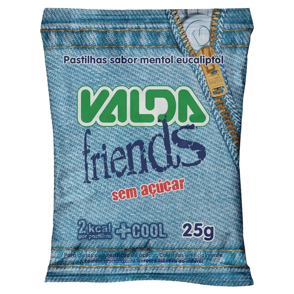 Pastilha 25g Mentol e Eucaliptol - Valda Friends