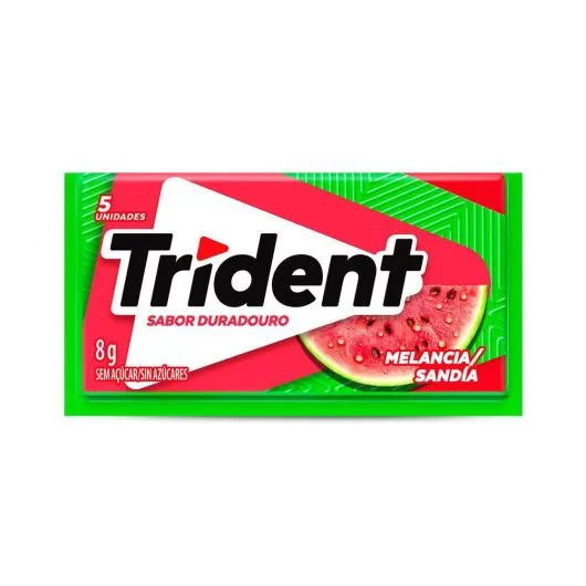 Trident 8g Melancia Sem Acucar - 5 Unidades