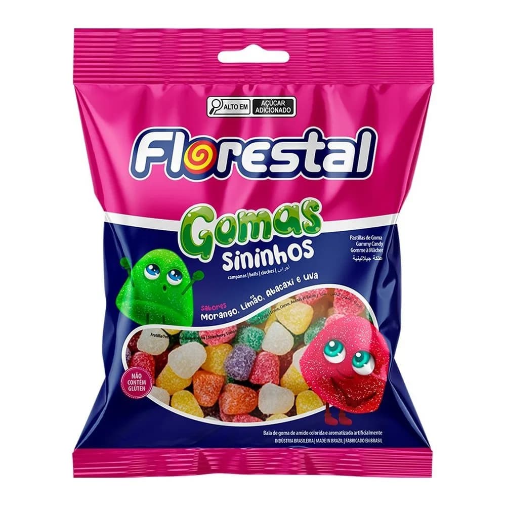 Bala de Goma 60g Sortido - Sininhos - Florestal
