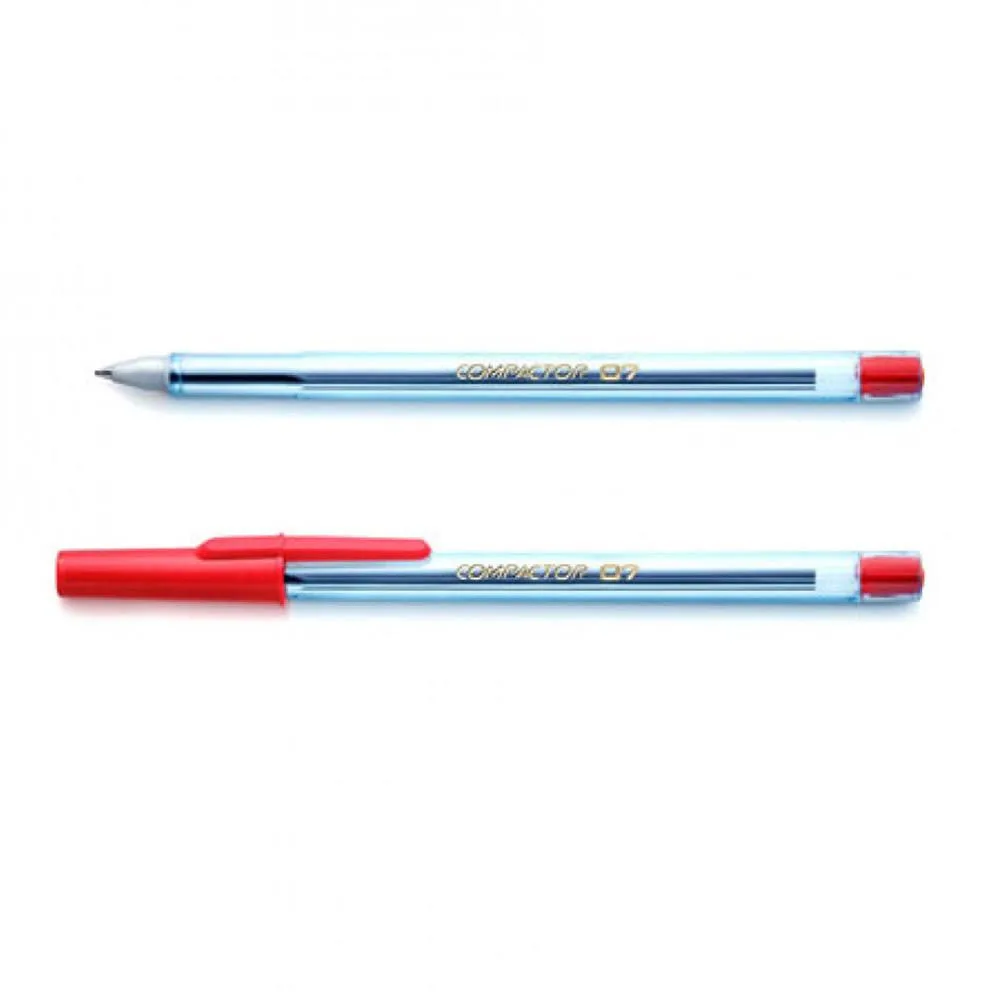 Caneta 0.7mm Vermelho - Compactor