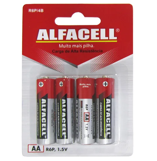 Pilha aa - 4 Unidades - Alfacell