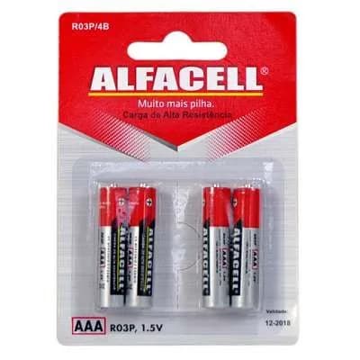 Pilha Aaa - 4 Unidades - Alfacell