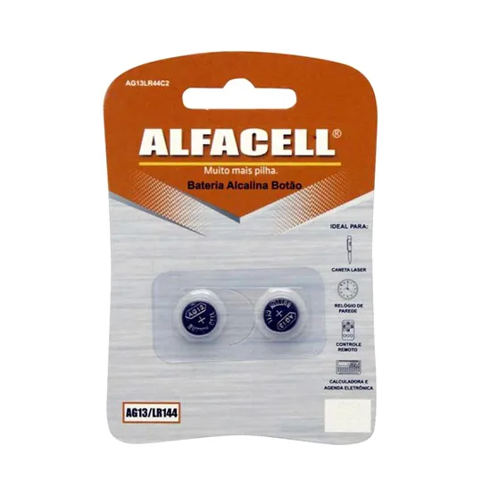 Bateria Lr44 Alcalina - 2 Unidades - Alfacell
