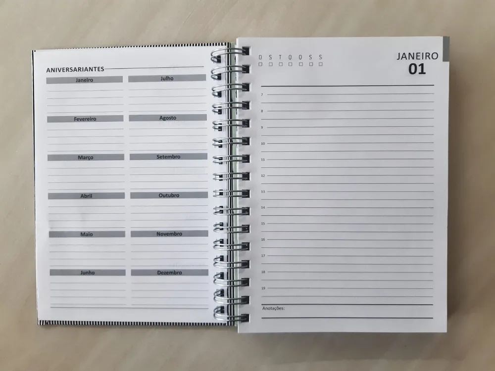 Agenda Permanente - 137x187mm - 162 Folhas