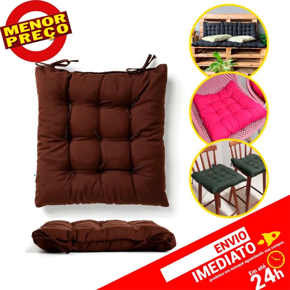 Assento de Cadeira Futon 40x40cm - Marrom