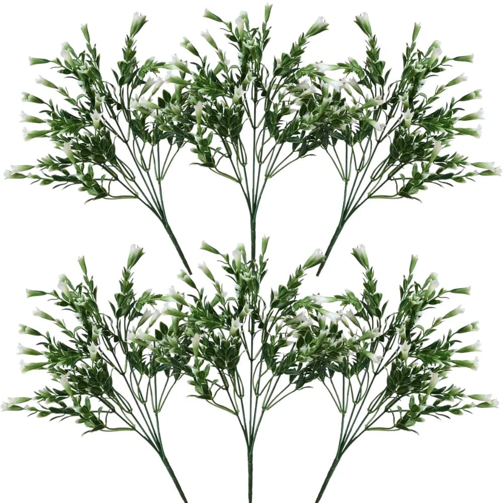 Buque Folhagem Verde Com Mini Flor