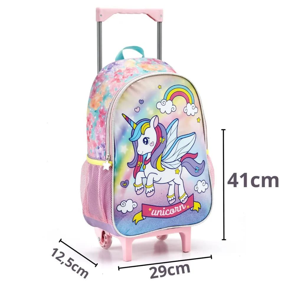Mochila Com Carrinho - Unicornio