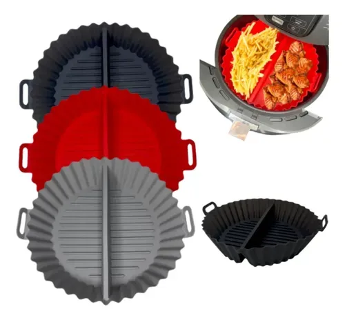 Forma Para Airfryer Com Divisoria 20cm - Silicone