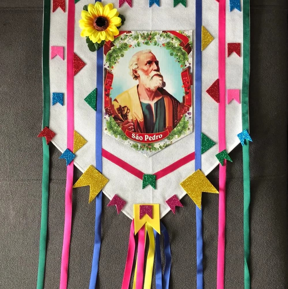 Estandarte Com Fitas Decorativo - Festa Junina